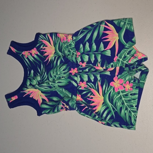 Tropical baby girls 6-9 month romper - Picture 3 of 3